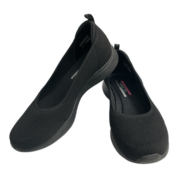 SKECHERS Women's Size 9.5
Wide Fit Air-Cooled Memory Foam Black Slippers 104134W - Picture 2 of 13